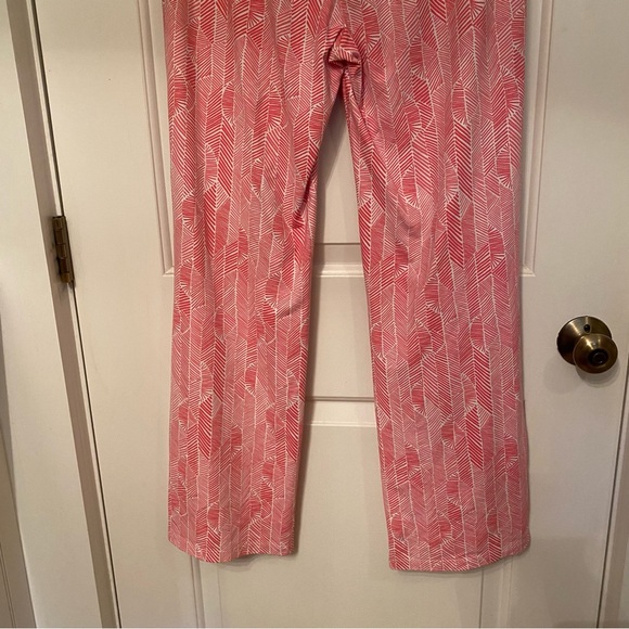 J McLAUGHLIN PANTS STRAIGHT LEG PINK WHITE PRINT FLAT WAIST SIZE S - Picture 7 of 11
